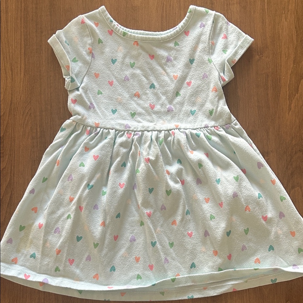 Cat & Jack Multicolor Heart Print Kids Dress